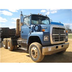 1992 FORD 9000 T/A TRUCK TRACTOR, S/N 1FTYW90RXNVA09903, CUMMINS, 8 SPD FULLER, 40K REARS, HEADACHE 
