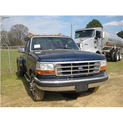 1990 FORD F150XL S/A WRECKER, S/N 1FDKF37M2LNA50872, DIESEL ENG, 5 SPD TRANS, WRECKER BODY W/LIGHT B