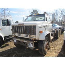 1989 GMC TOPKLICK 7000 T/A TRUCK TRACTOR, S/N 1GDT7D4Y3KV519593, GM DIESEL ENG, A /T, 20K REARS, 12K