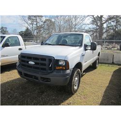 2006 FORD F250 PICKUP, S/N 1FTSF21P36EC53212, POWER STROKE DIESEL ENG, A/T, ODOMETER READSING 120,48