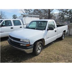 2002 CHEVROLET 150 PICKUP, S/N 1GCEC14W422170426, GAS ENG, A/T, LONG BED, ODOMETER READING 126,176 M