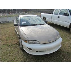 1998 CHEVROLET CAVALIER 2 DOOR SEDAN, S/N 1G1JF12T7W7306010, GAS ENG, A/T, ODOMETER READING 151,538 