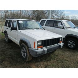 1999 JEEP CHEROKEE SUV, S/N 1J4FF28S8XL643953, GAS ENG, A/T, ODOMETER READING 158,611 MI