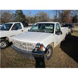 1998 CHEY 2500 PICKUP, S/N 1GCFC24R1WZ167042, GAS ENG, A/T, ODOMETER READING 200,563 MILES (COUNTY O