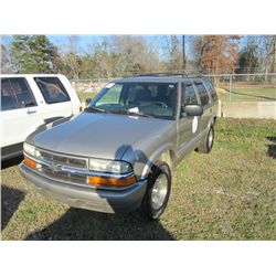 2004 CHEVY BLAZER SUV, S/N 1GNCS13X14K161254, GAS ENG A/T, ODOMETER READING 174,515 MILES (COUNTY OW