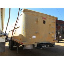 OLYMPIAN 22' T/A DUMP TRAILER, S/N 1HLE1Y3G7R6200134, 315/80R22.5 TIRES, DISC WHEELS, AIR RIDE