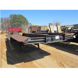 SHOP BUILT T/A 35 TON LOWBOY TRAILOR, 8' MOTOR GRADER RAMPS, 21' LOAD DECK, 5' MANUAL RAMPS, 8' WIDE