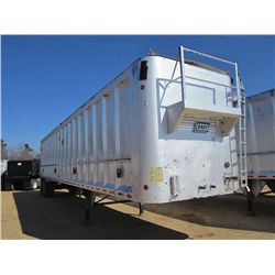 2002 EAST 48' WALKING FLOOR TRAILER, S/N 1E1U1Y283ZRK31590, ROLL TARP, OPEN TOP, DISC WHEELS, 11R24.