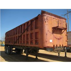 32' T/A DUMP TRAILER, S/N , 11R24.5 TIRE, FRAMELESS TARP (NO DUMP CYLINDER)