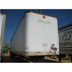 1989 GREAT DANE 45' T/A ENCLOSED TRAILER, S/N 1GRAA9024KS095702, 11R24.5 TIRES