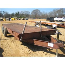 SHOP BUILT T/A TAG TRAILER, 6' 6" WIDE, 21' LONG