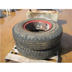 1 LOT (2) 9.00-20 TIRES & RIMS