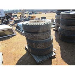 1 LOT (4) 10.00-20 TIRES & RIMS
