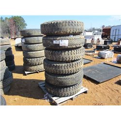 1 LOT (6) 11.00-20 TIRES & RIMS