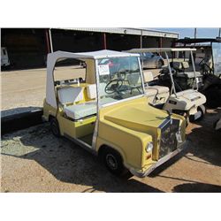 TAYLOR MADE ELECTRIC GOLF CART MODEL 11E, S/N 900, ON BOARD CHARGER, CANOPY