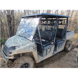 2013 POLARIS RANGER 4X4 500 EFI CREW ATV  S/N 4XAWH50A4DE648806  GAS ENGINE  A/T  WINDSHIELD  DUMP B