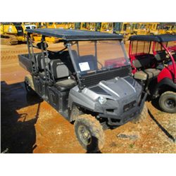 2011 POLARIS 800EFI CREW CAB ATV, S/N 4XAWY76A2B2240516, DUMP BODY, CANOPY, METER READING 396 HRS
