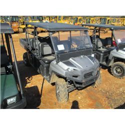 2011 POLARIS 800EFI CREW CAB ATV, S/N 4XAWY76A1B2240569, DUMP BODY, CANOPY, METER READING 381 HRS