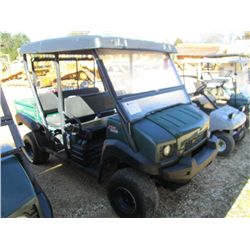 2009 KAWASAKI MULE 4010 4X4 ATV, S/N JK1AFCR109B501109, GAS ENG, A/T, CREW CAB, WINDSHIELD, METER RE