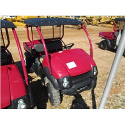 2008 KAWASAKI MULE KAF400B 4X4 ATV, S/N JKLAFEB1588512630, METER READING 448 HRS