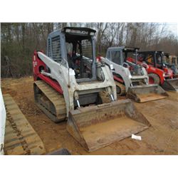 TAKEUCHI TL140 SKID STEER LOADER, S/N 21405385 (07 YR) TRACK TYPE, GP BUCKET, CANOPY, METER READING 