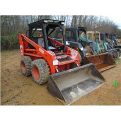 THOMAS A506 SKID STEER LOADER, S/N LH001593, GP BUCKET, CANOPY, METER READING 2,269 HRS