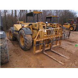 CAT TH62 TELESCOPIC FORKLIFT, S/N 4TM01557, 6K CAP, CANOPY