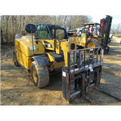 CAT TH255 TELESCOPIC FORKLIFT, S/N TBS00297 (08 YR) 5,000# CAPACITY, QUICK COUPLER, TILT CARRIAGE, C