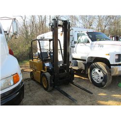 CAT C50D FORKLIFT, S/N 3EC1920, 5,000# CAP, CANOPY