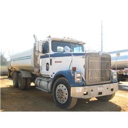 1987 INTERNATIONAL T/A WATER TRUCK, S/N 2HSFBGURXHC088816, CUMMINS, 350 ENG, 9 SPD TRANS, 36K REARS,