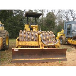 CAT CP-563 VIBRATORY ROLLER, S/N 1YJ00237, (92 YR), 84" PADFOOT DRUM, BLADE, CANOPY, (COUNTY OWNED)