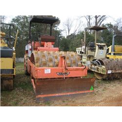 HAMM 3012 DSB VIBRATORY ROLLER, S/N 40553, 66" PADFOOT DRUM, CANOPY, METER READING 3,095 HRS