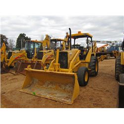 JOHN DEERE 410C LOADER BACKHOE, S/N 753243, GP BUCKET, CANOPY