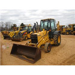 FORD 555D LOADER BACKHOE, S/N A422339, GP BUCLKET, ECAB W/AIR, METER READING 3,993 HRS