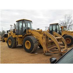CAT 950H WHEEL LOADER, S/N K5K02285 (08 YR) WICKER FORKS, ECAB W/AIR, 23.5-25 TIRES, METER READING 9