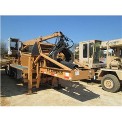RM JOHNSON E-Z LOG BALER  S/N 7000143UT3510  E-Z CRUSHER LOADER W/GRAPPLE  ECAB  MTD ON T/A CARRIER