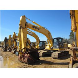 KOBELCO SK260LC HYDRAULIC EXCAVATOR, S/N LL10-U1570, 9' 6" STICK, 68" BUCKET, THUMB, ECAB W/AIR, MET