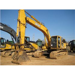 JOHN DEERE 200LC HYDRAULIC EXCAVATOR, S/N 051039, 9'6" STICK, 42" BUCKET, THUMB, ECAB W/AIR, METER R