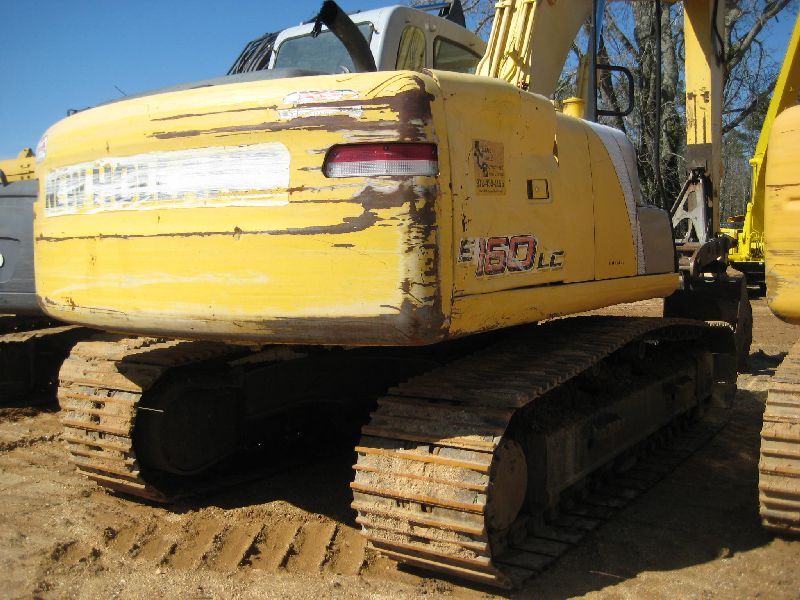 NEW HOLLAND EH160 HYDRAULIC EXCAVATOR, S/N N6DA16247, LONG STICK, ROCKLAND THUMB, ECAB W/AIR