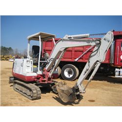 TAKEUCHI TB125 MINI HYDRAULIC EXCAVATOR, S/N 12517283, ISUZU, AUX HYD, METER READING 1,949 HRS