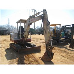 TAKEUCHI TB135 MINI EXCAVATOR, S/N 13516212, AUX HYD, RUBBER TRACK, BLADE, CANOPY, METER READING 4,4