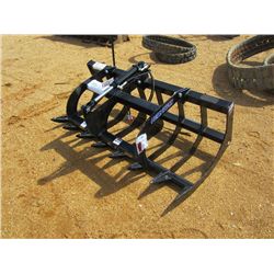 UNUSED VERSATECH BRUSH GRAPPLE 21000, ONE CYLINDER, FITS SKID STEER