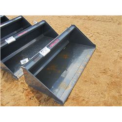 UNUSED VERSATECH 60" SMOOTH BUCKET 25060, FITS SKID STEER