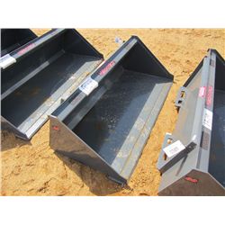 UNUSED VERSATECH 60" SMOOTH BUCKET 25060, FITS SKID STEER