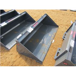 UNUSED VERSATECH 66" SMOOTH BUCKET 25066, FITS SKID STEER