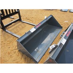 UNUSED VERSATECH 72" SMOOTH BUCKET 25072, FITS SKID STEER