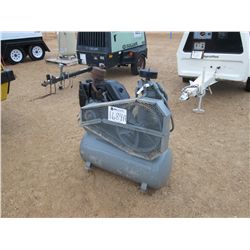 AIR COMPRESSOR  BELT DRIVEN  GAS ENGINE  TANK MTD