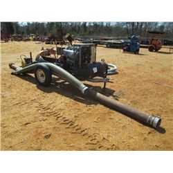 6" BERKLEY WATER PUMP, DEUTZ DIESEL ENG, W/SUCTION & DISCHARGE HOSE, MTD ON S/A TRAILER