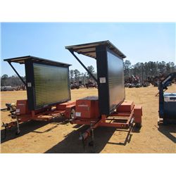 AMERICAN ELECTRIC HIGHWAY DISPLAY SIGN ON S/A TAG TRAILER, S/N 049721T3, DIESEL ENG