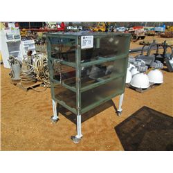 ENCLOSED ROLL AROUND STORAGE RACK